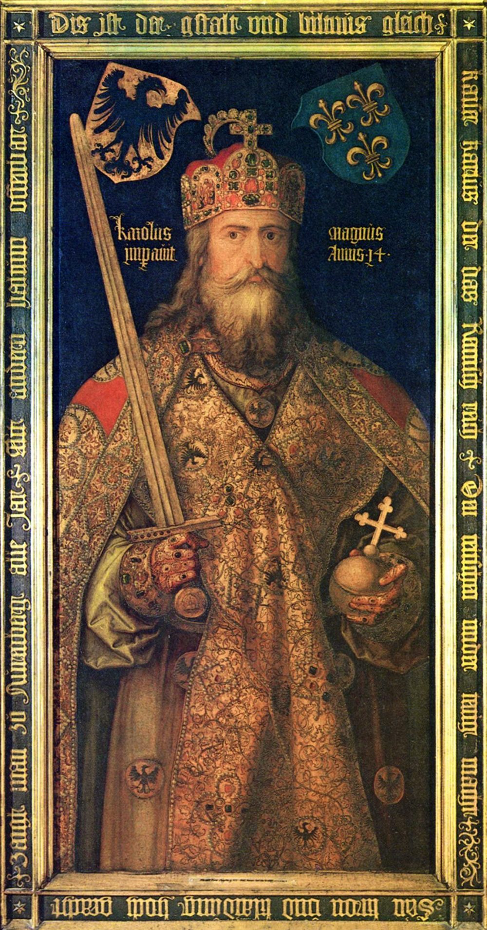 Karel de Grote, in 1513 geschilderd door Albrecht Dürer. Joden hadden onder zijn bewind een vrijheid die ze in de eeuwen daarna niet meer zouden krijgen