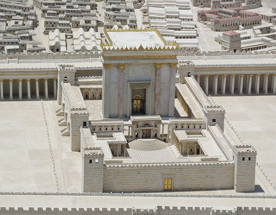 Dit schaalmodel van de Tweede Tempel staat in het Israel Museum in Jeruzalem en is gebaseerd op de geschriften van de Joods-Romeinse historicus Flavius Josephus - Foto: Wikimedia Commons