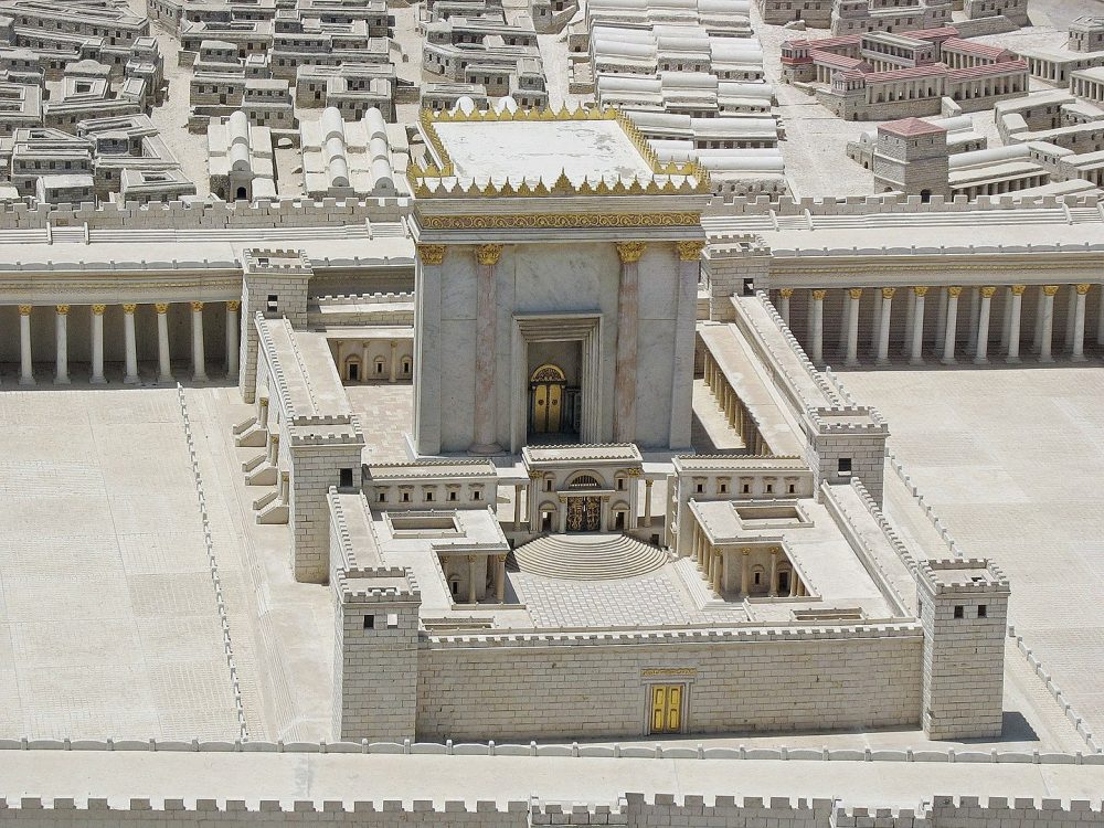 Dit schaalmodel van de Tweede Tempel staat in het Israel Museum in Jeruzalem en is gebaseerd op de geschriften van de Joods-Romeinse historicus Flavius Josephus - Foto: Wikimedia Commons