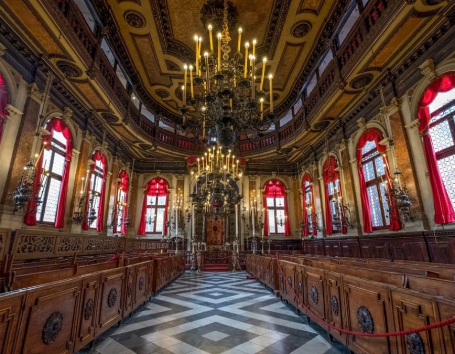 De Scola Spagnola, met het interieur van Baldassare Longhena  Dreamstime