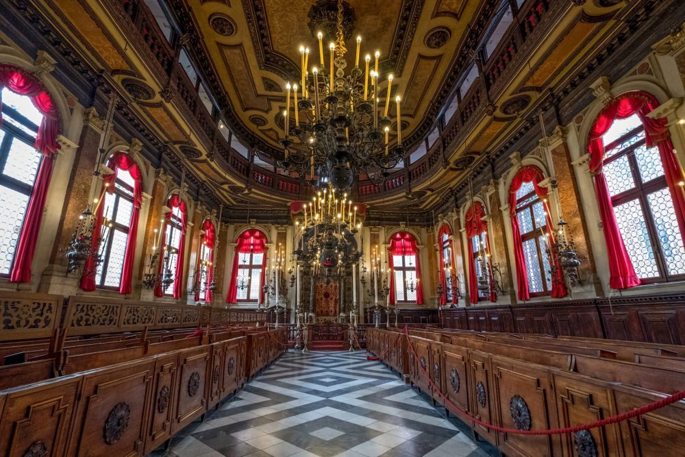 De Scola Spagnola, met het interieur van Baldassare Longhena  Dreamstime