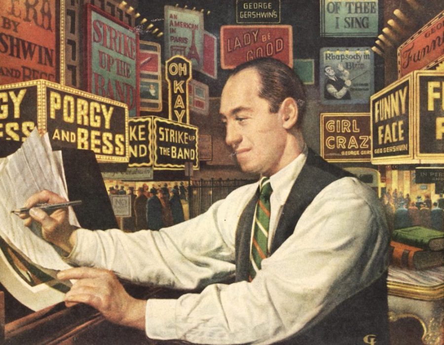 Beeld voor het George Gershwin Magazine, 1940   FOTO: Retro AdArchives / Alamy Stock Photo