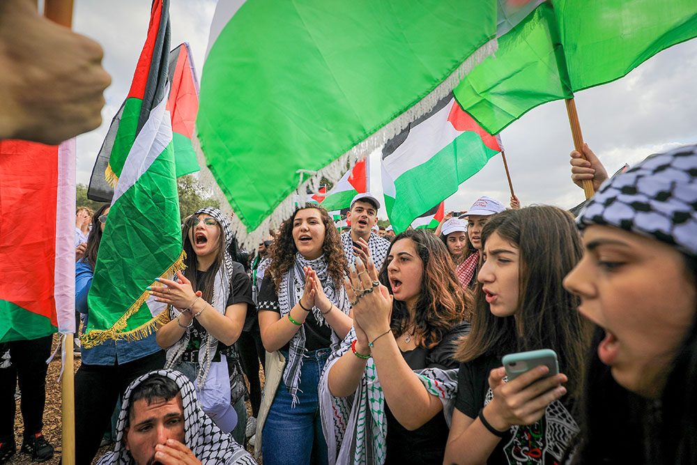 Demonstratie-arabische-studenten-in-Israel