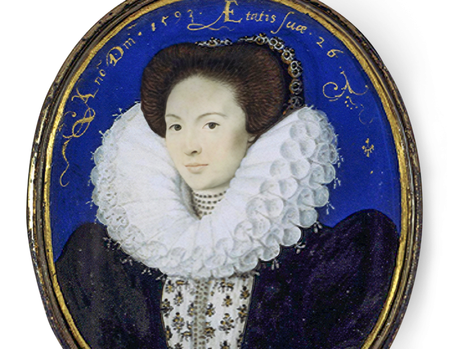 Miniatuur van een donkere vrouw van wie wordt aangenomen dat het Emilia Bossano is