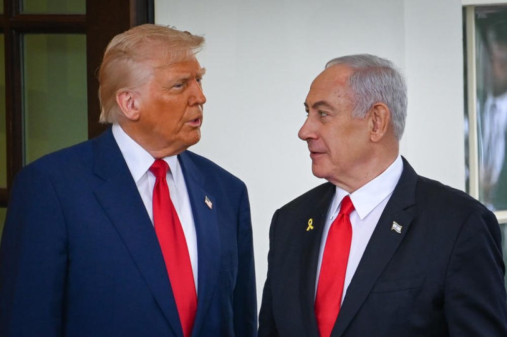 Trump en Netanyahu in het Witte Huis op 7 april - Foto: Flash90
