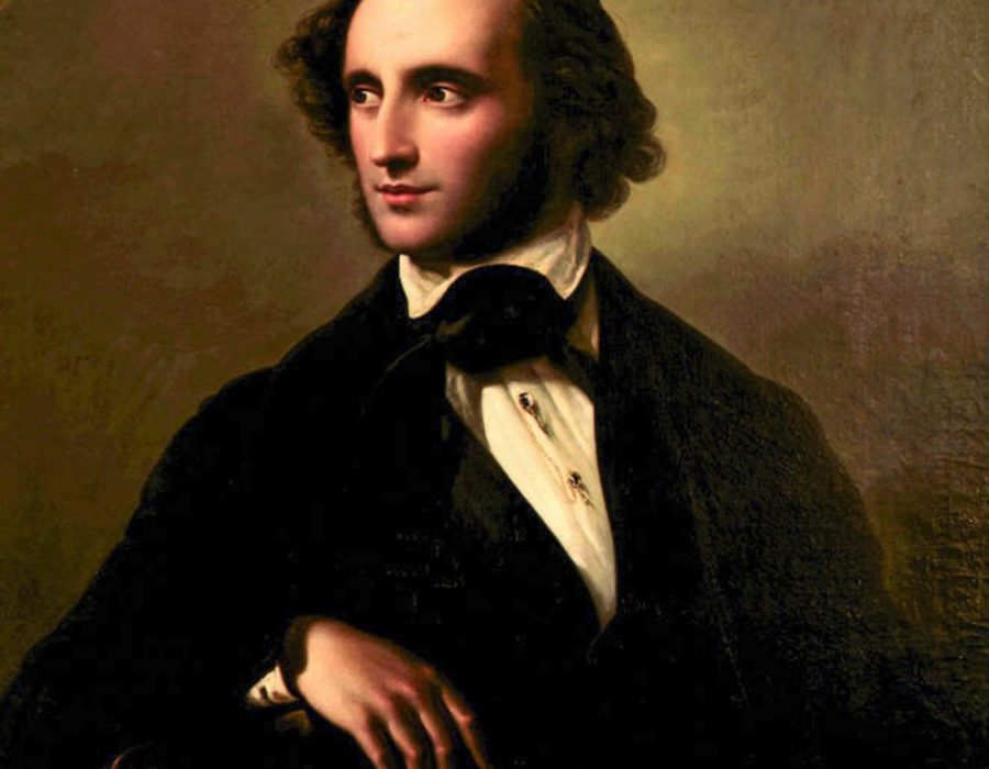 Felix Mendelssohn geschilderd door zijn zwager Wilhelm Hensel vlak voor zijn dood in 1847