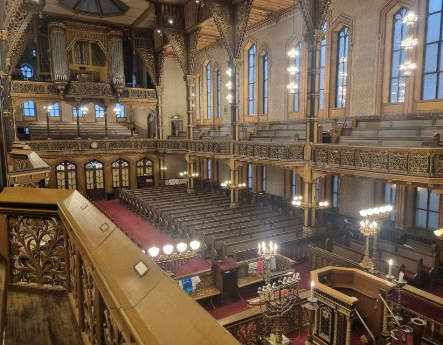 Interieur van de Grote Synagoge in Stockholm