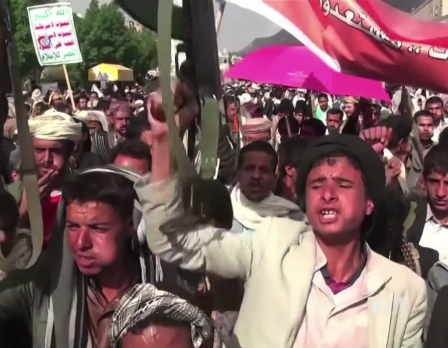 Houthi's demonstreren in Sanaa, de hoofdstad van Jemen  - Foto: Henry Ridgwell/VOA