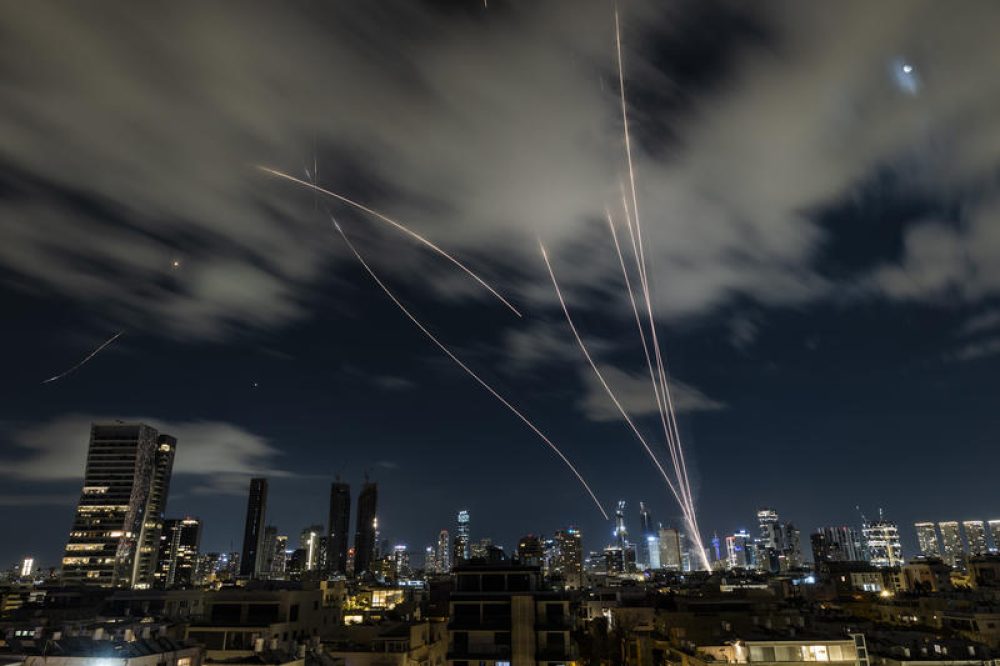Iron Dome in actie boven Tel Aviv - credit Flash90