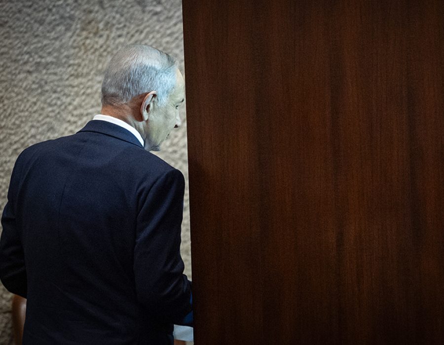 Benjamin Netanyahu in de Knesset, 3 juni 2026. Foto: Yonatan Sindel/Flash90