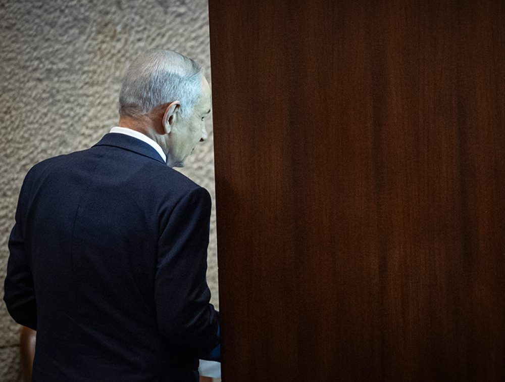 Benjamin Netanyahu in de Knesset, 3 juni 2026. Foto: Yonatan Sindel/Flash90
