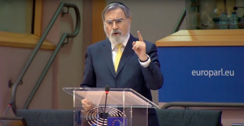 Jonathan Sacks in het Europees parlement