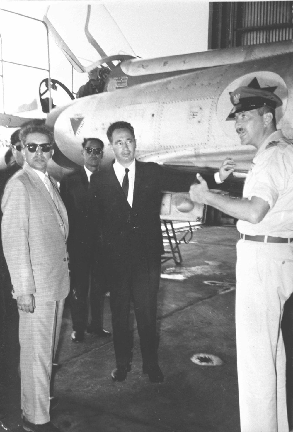 King_of_Nepal_Shimon_Peres_and_Ezer_Weizman_1958