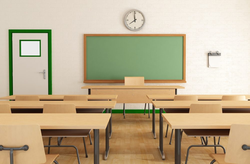 classroom without student