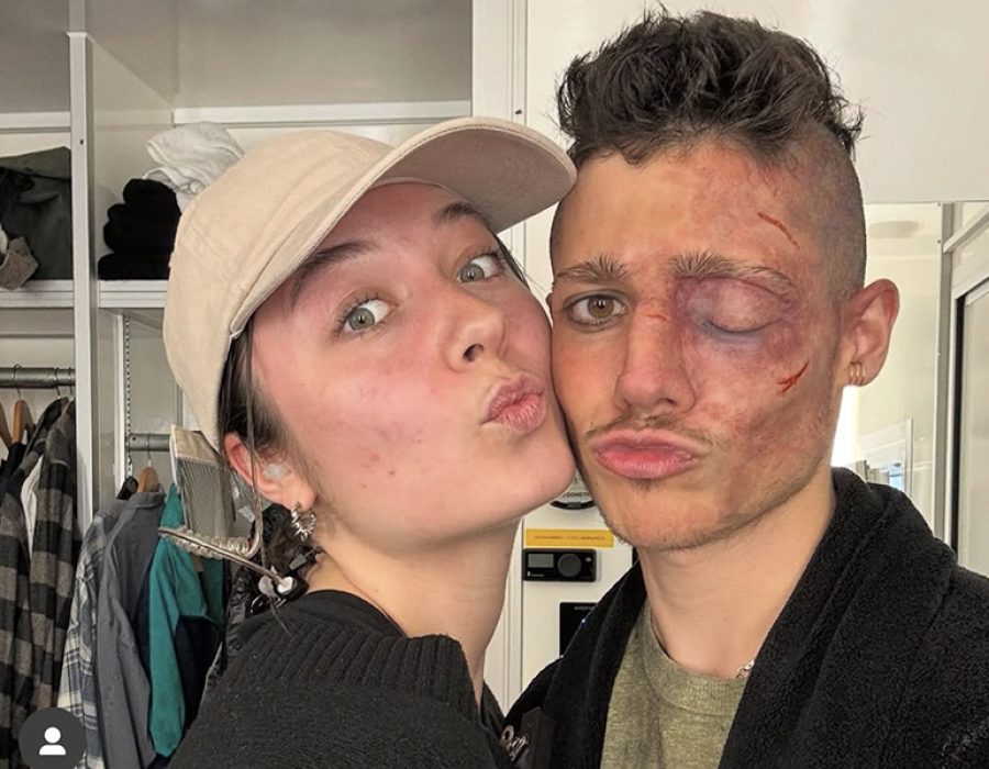 Sem Ben Yakar werd door de grimeur flink onderhanden genomen voor de opnames van Vleesdag. Foto: instagram