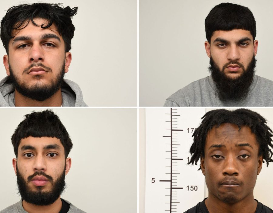 De vier verdachten die hebben bekend achter de aanslag te zitten - Foto: Metro Police